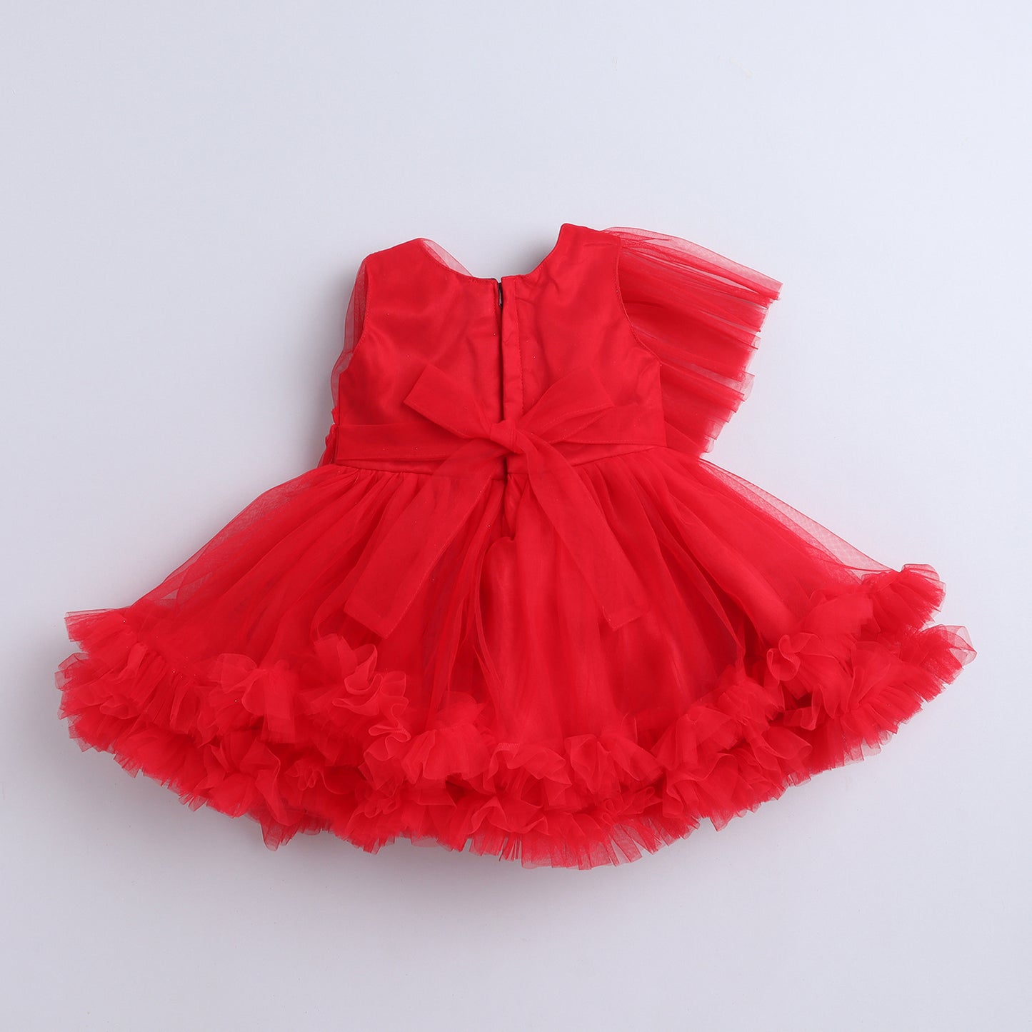 Many Frocks knee length shimmery party dress - Red
