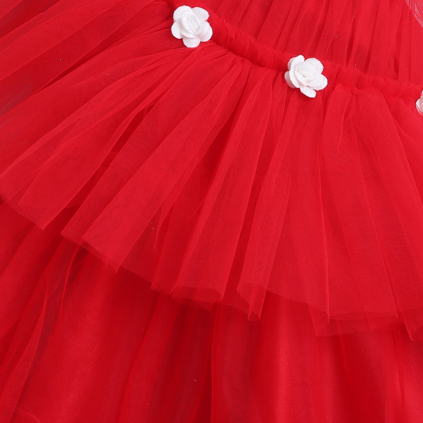 Many Frocks knee length shimmery party dress - Red