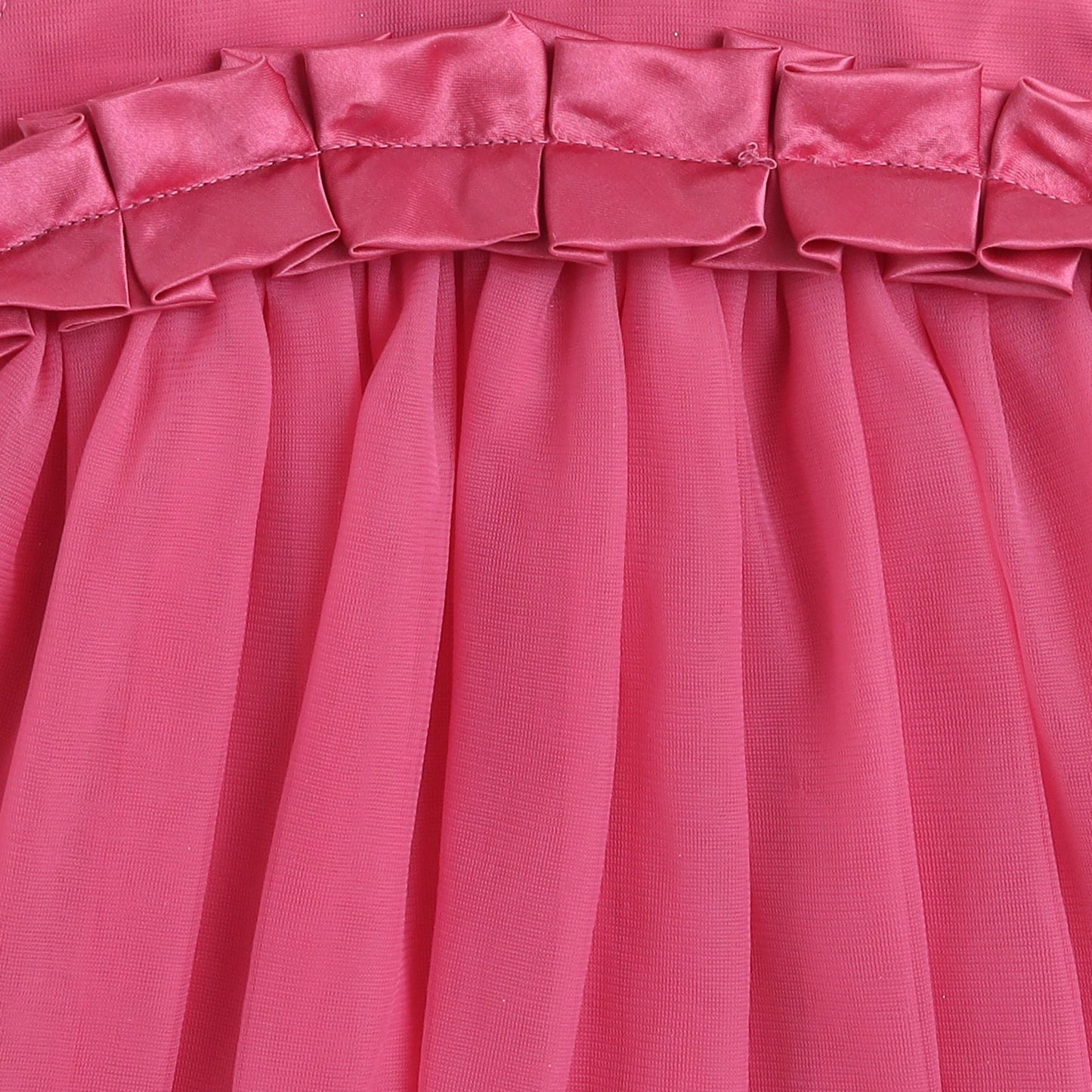 Many Frocks & collared knee length sleeveless Baby party dress - Pink