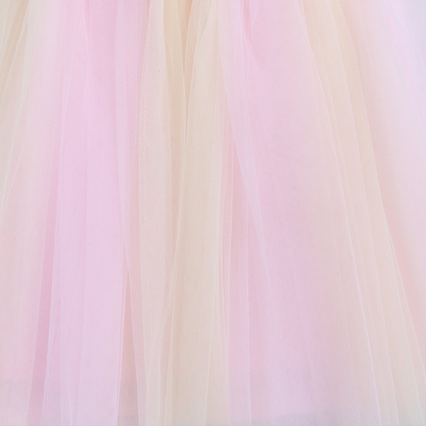 Many Frocks & Knee length Sleeveless Ruffled Applique Embellished A Line arty Dress - Yellow And Pink