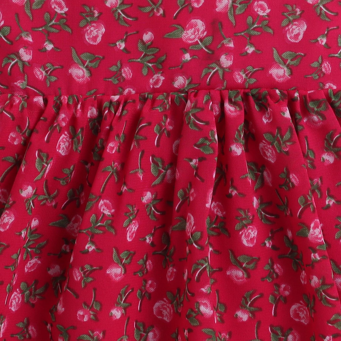 Many Frocks & flutter sleeves, knee length baby and girls casual dress - Pink