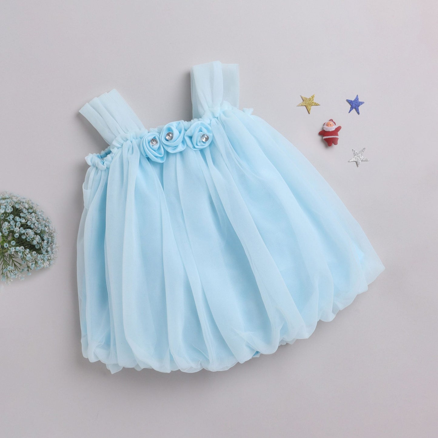Many Frocks knee length balloon party dress - Blue