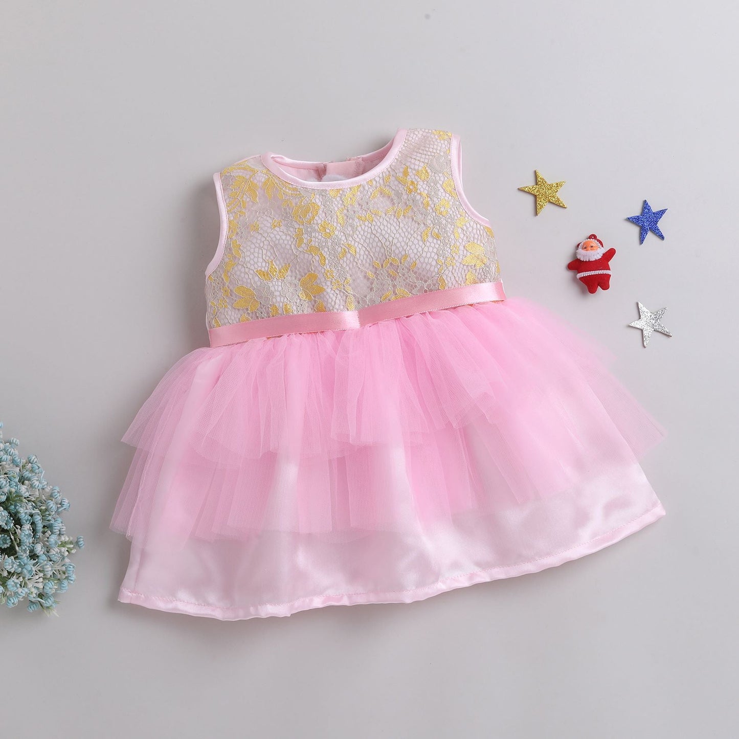 Many Frocks knee length frilly party dress - Pink