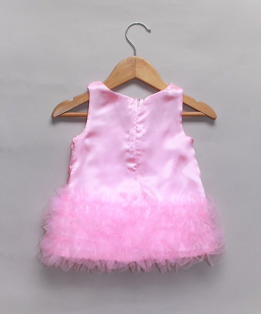 Many frocks & Sleeveless Lace & Sequin Embellished Dress - Pink