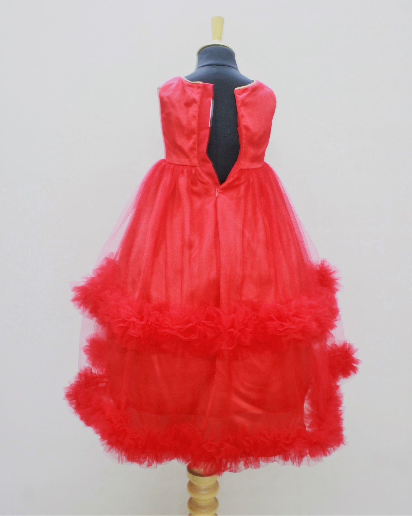 Many Frocks red flower ethnic gown - Red