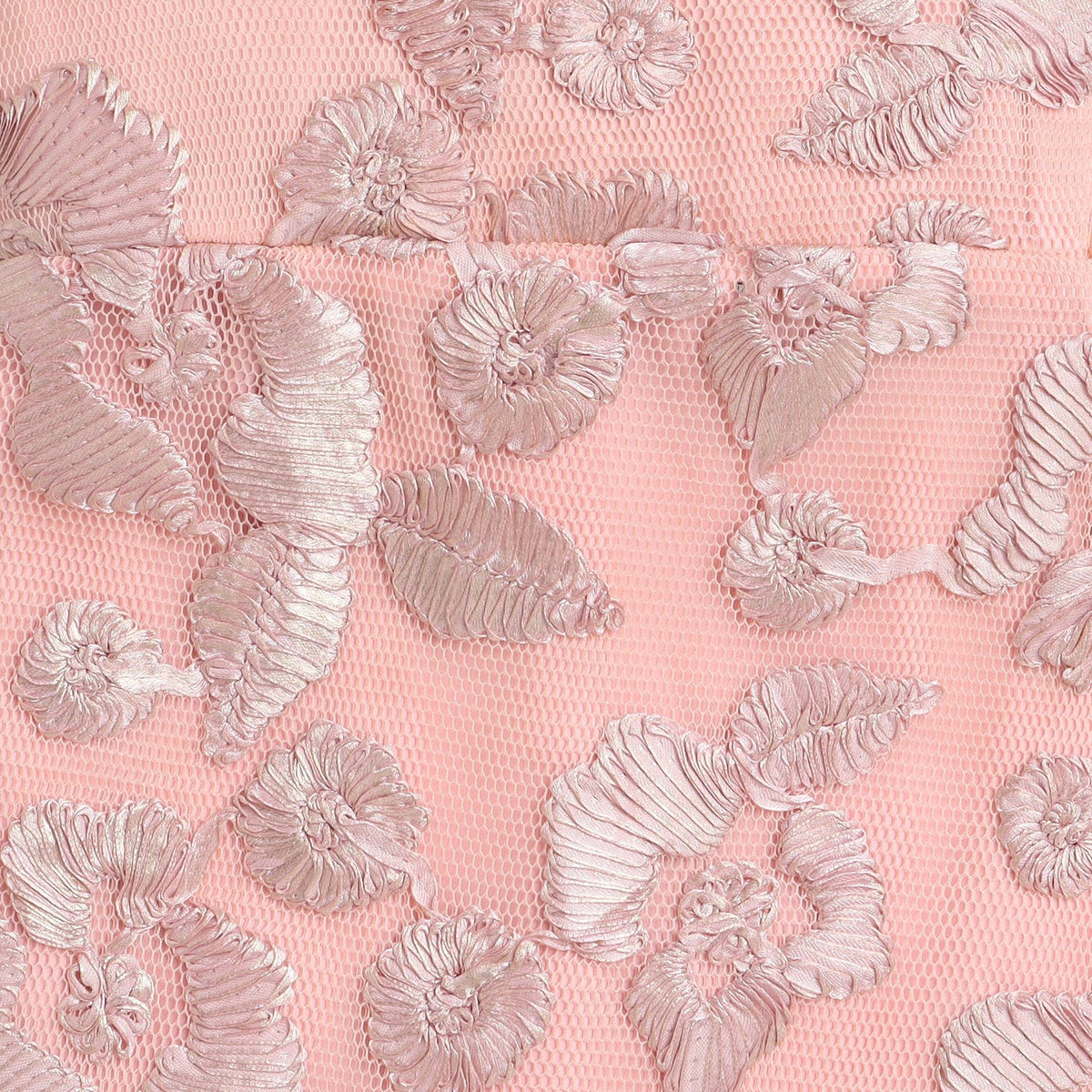 Many Frocks & neoprene fabric floral work embellished balloon party dress - Peach