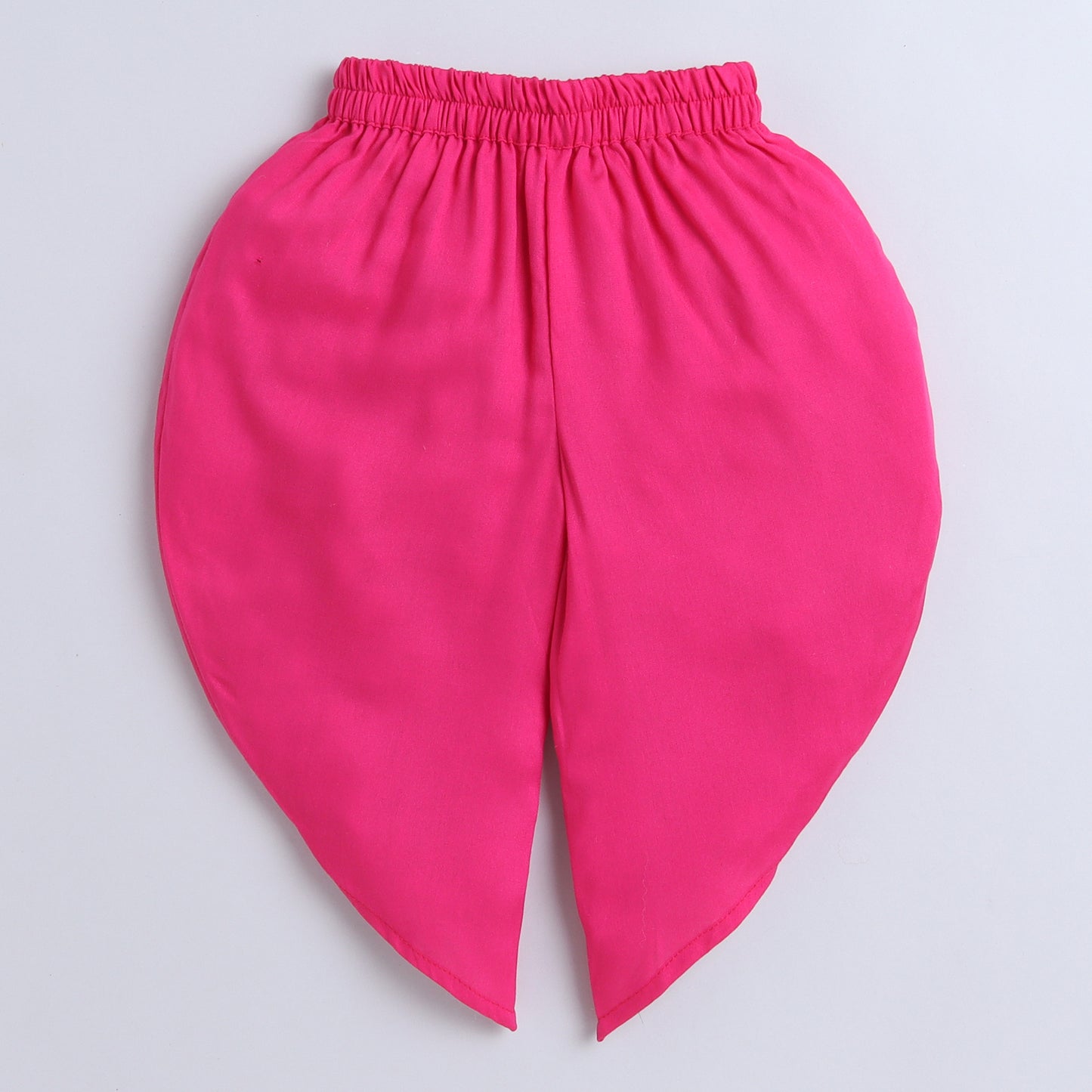 Many Frocks & lace embellished neckline  pleated floral printed kurta & dhoti set - Multicolour & Pink