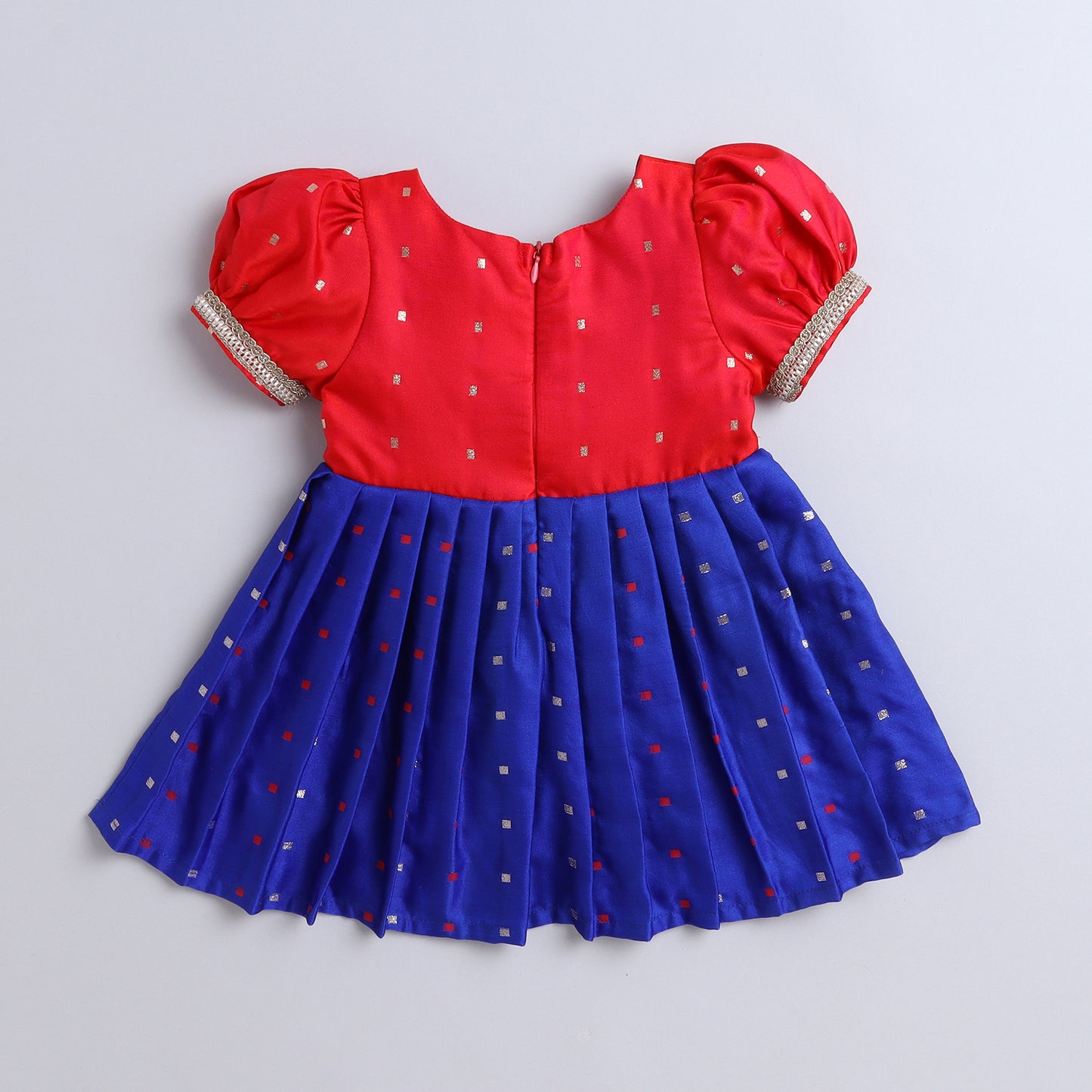 Many Frocks & Puff Sleeves Boti Embellished Baby  Frock for sale - Blue & Pink