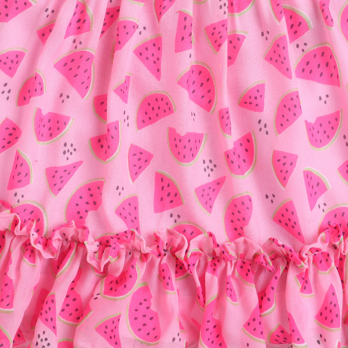 Many Frocks & Mal Cotton Sleeveless Lace Embellished Printed Full Length Girl Ethnic Lehenga Choli Dupatta Set - Pink