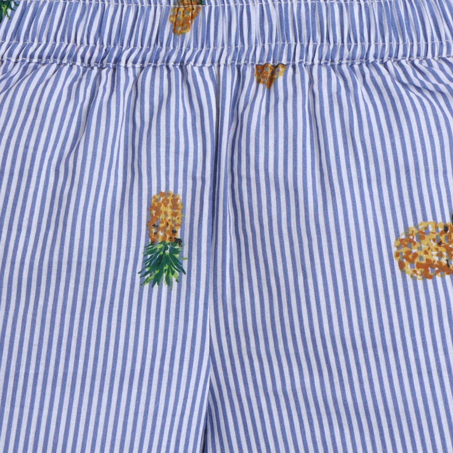 Many Frocks & cotton sleeveless one shoulder latkan & beads embellished top and palazzo set - Blue