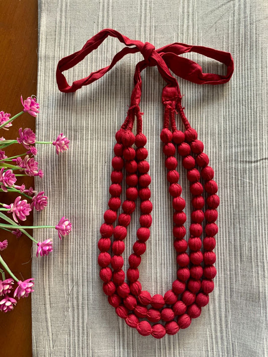 Handmade necklace - Red