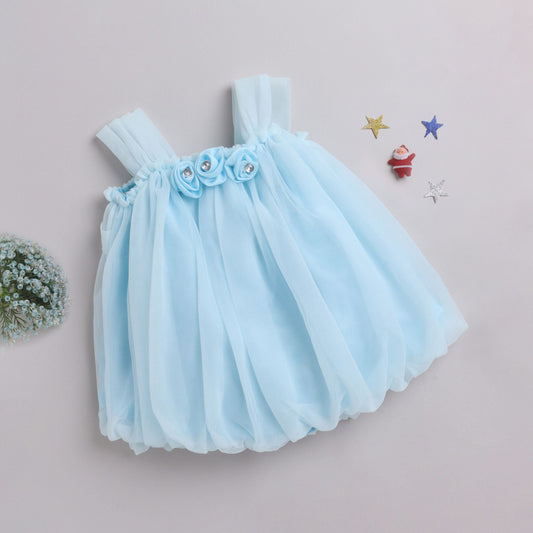 Many Frocks knee length balloon party dress - Blue