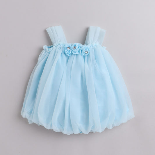 Many Frocks knee length balloon party dress - Blue