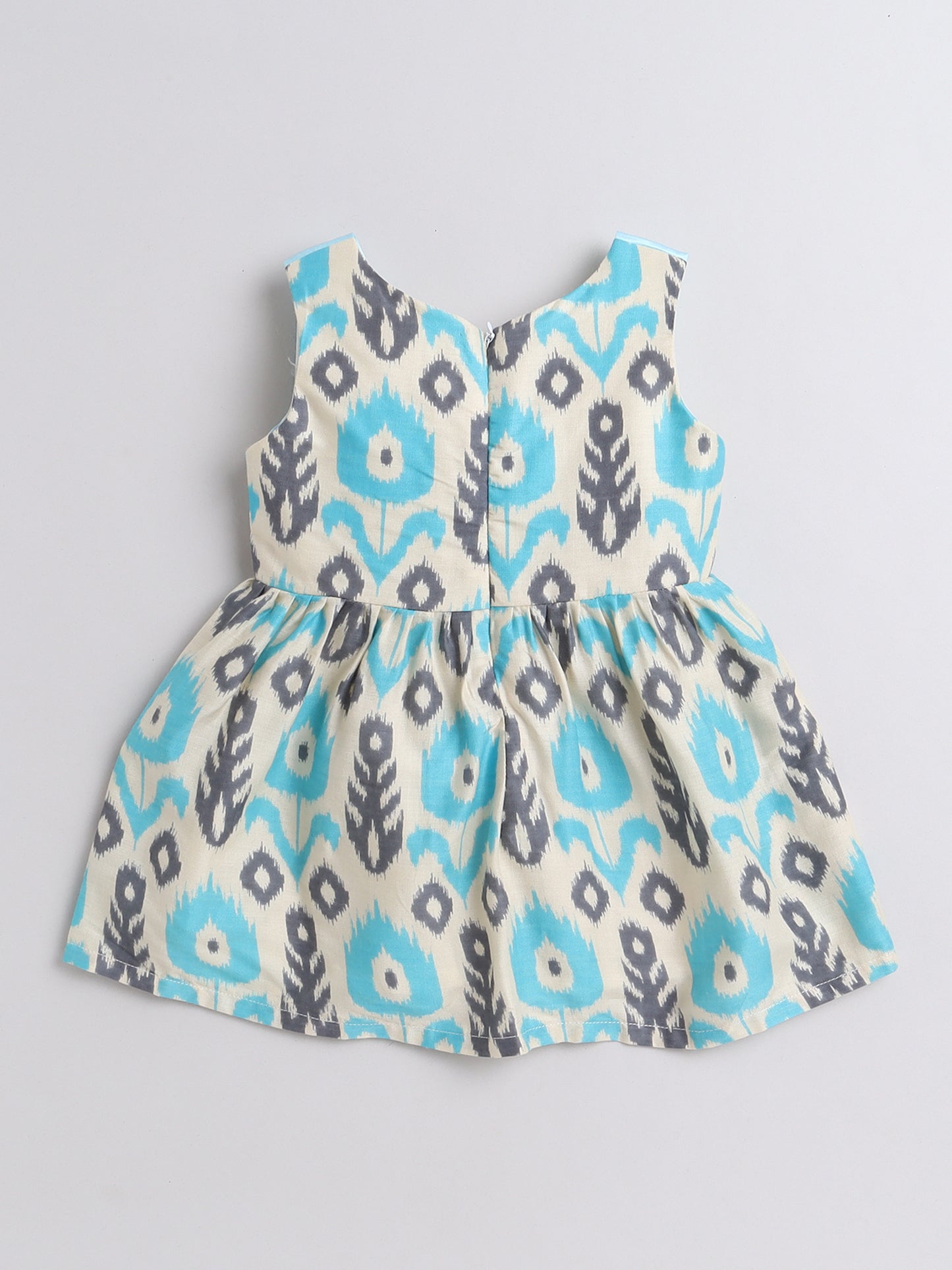 Many Frocks bead embellished knee length baby Ethnic dress - Blue