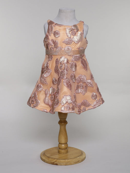 Many Frocks & floral work party dress - Peach